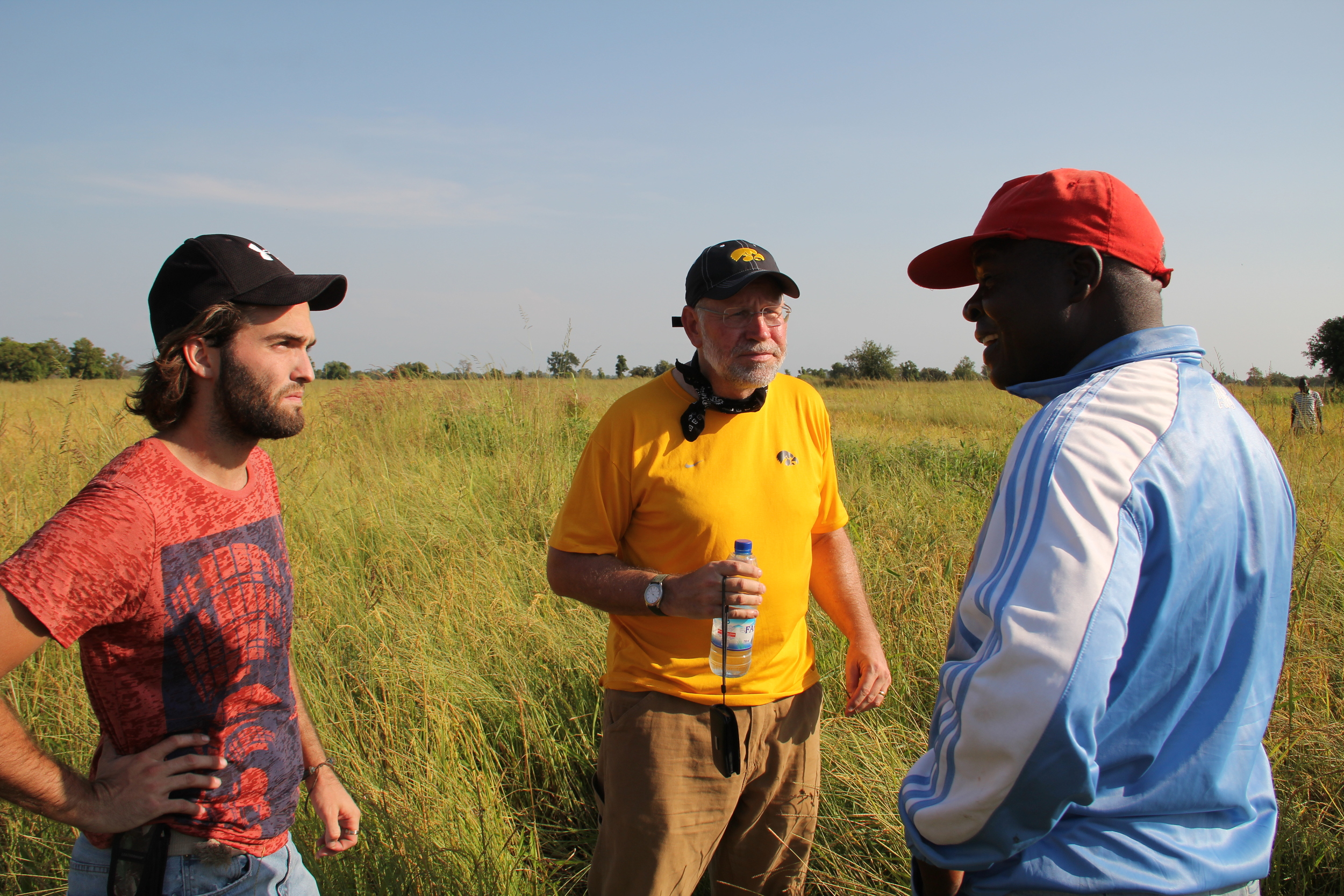  Rev. Francis Sadiq, BTS lecturer and farm manager, explains methods for raising rice, the principal crop on the BTS farm. 