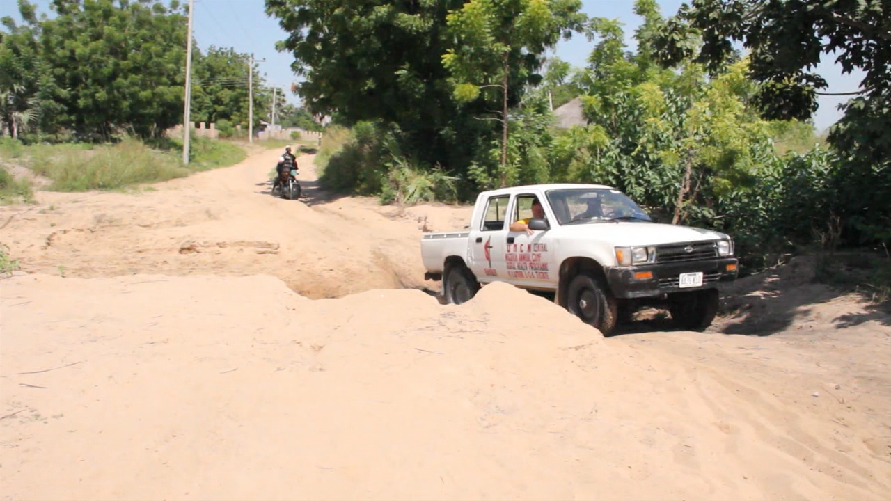  The main road connecting BTS to anywhere else is really just a sandy trail - passable on motorbike, foot, or 4WD truck when it is dry.&nbsp; 