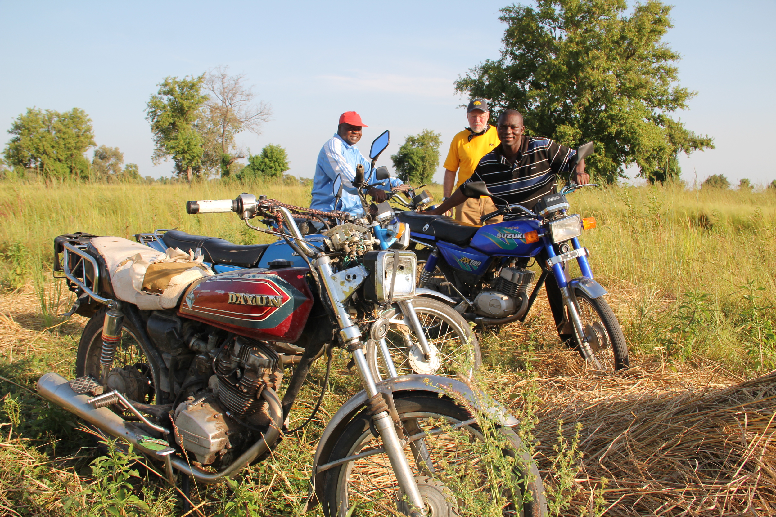  Bikes on the farm. &nbsp;Seed and harvested crops are both transported on the backs of motorbikes. 