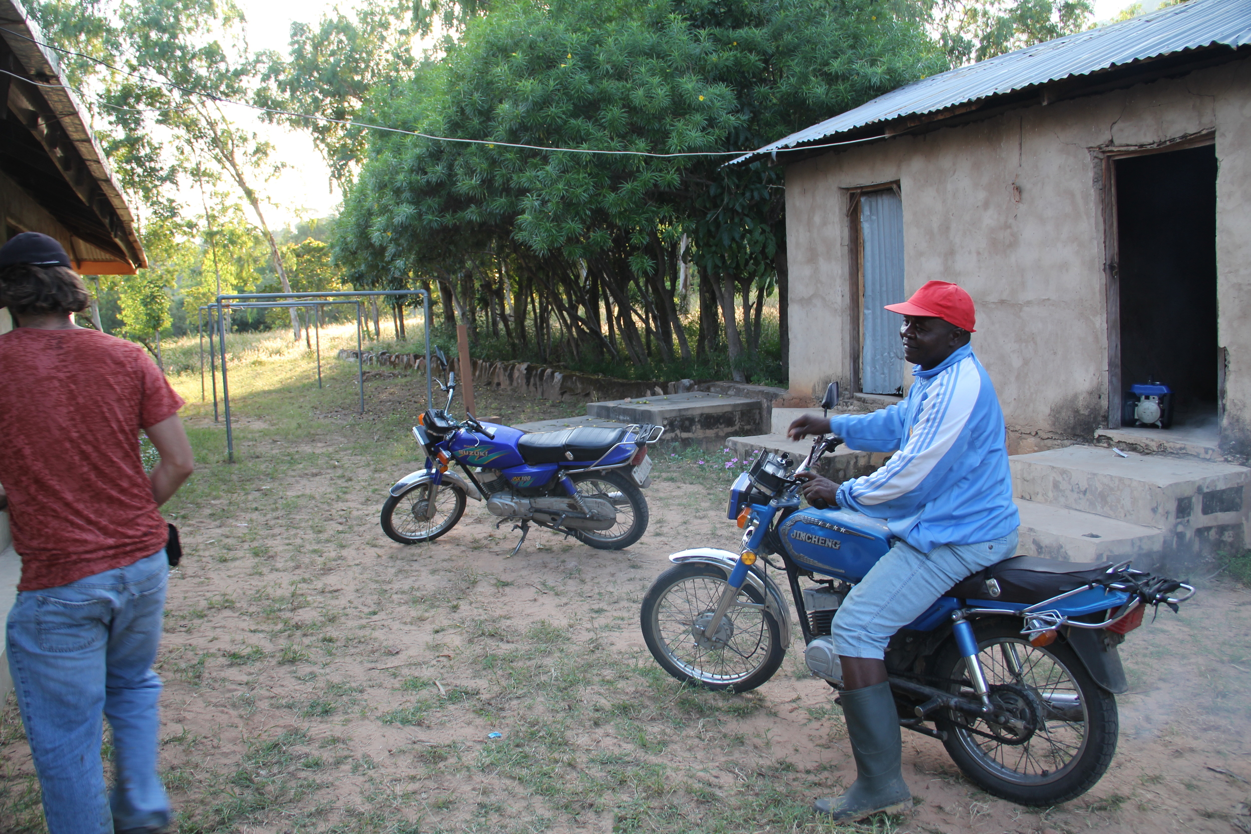  It isn't uncommon to see three or even four people on one bike, carrying bags of goods from the village market. 