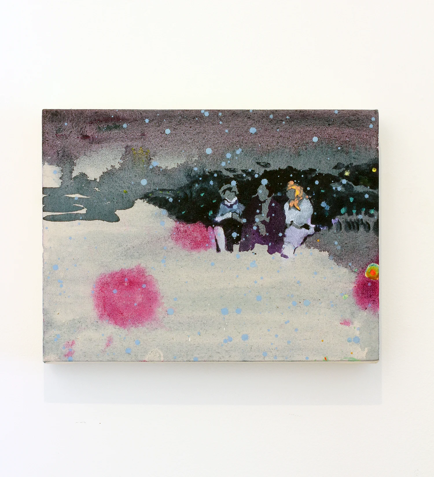 Kathryn Cowen, The Waiting Place , 2014, ink and acrylic on canvas, 30 x 40cm