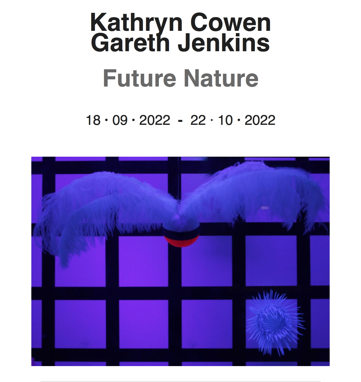 Kathryn Cowen and Gareth Jenkins, Future Nature at SLOT, Redfern, 2022