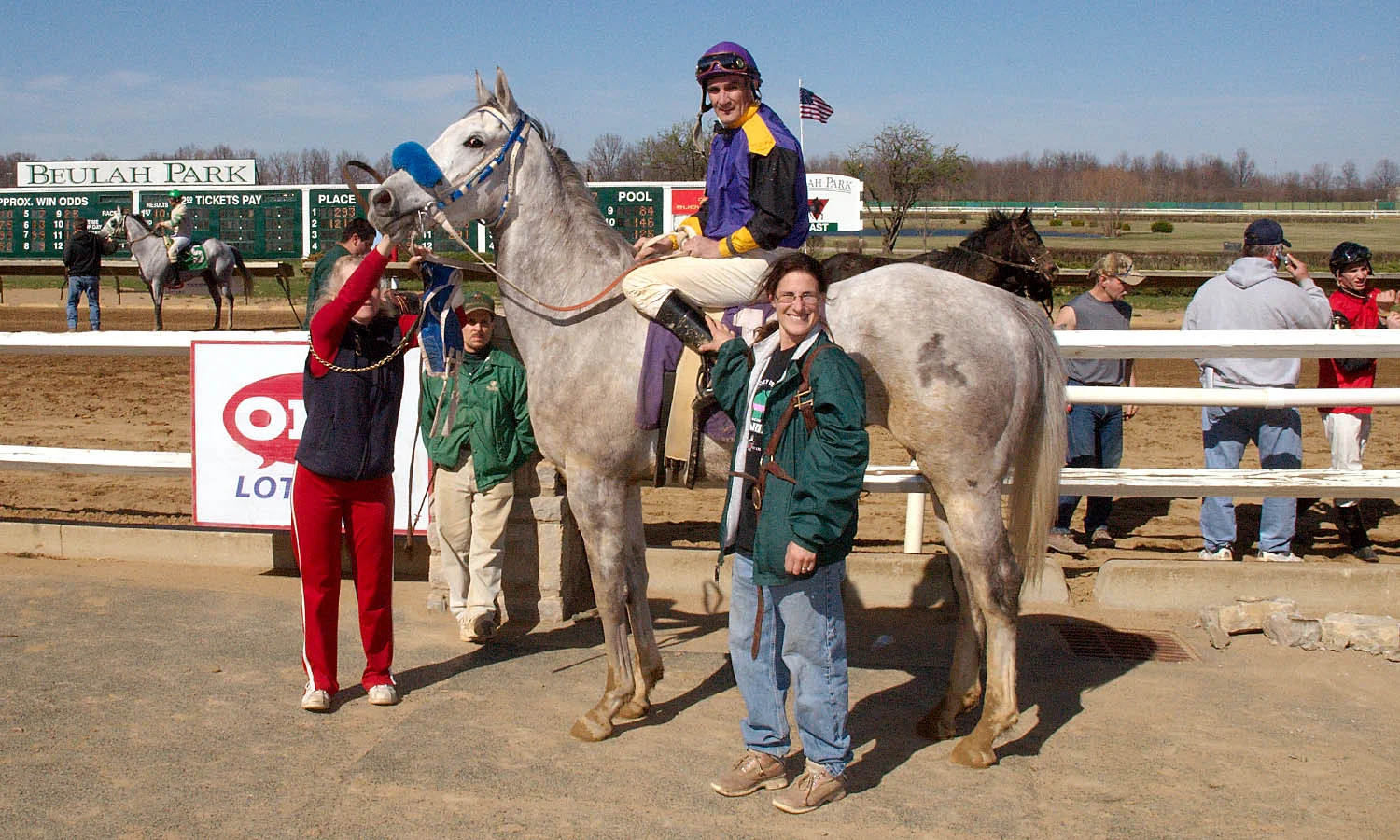 Tacticianor in the winner's circle at Beulah Park, April 1, 2009. Photo by Brad Conrad.