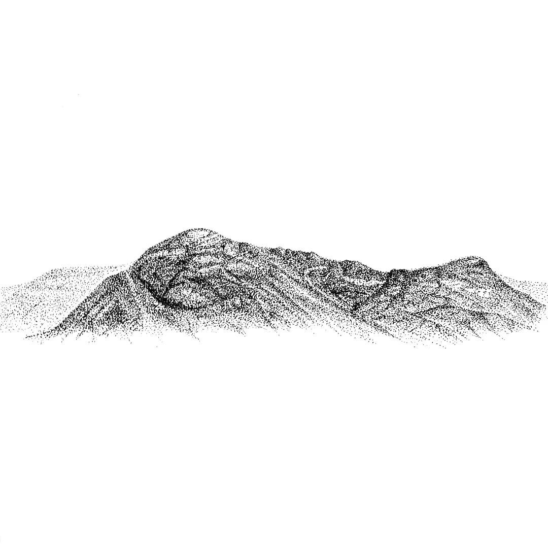 Prikka fjellskisse lett inspirert av #L&oslash;vstakken i #Bergen. Teikna p&aring; papir. 

..

#sketching #sketch #skisse #fjellskisse #nature #drawing #mountainscape #dots #prikk #mountain #fjell #teikning #tegning #fjellandskap #byfjell #landskap