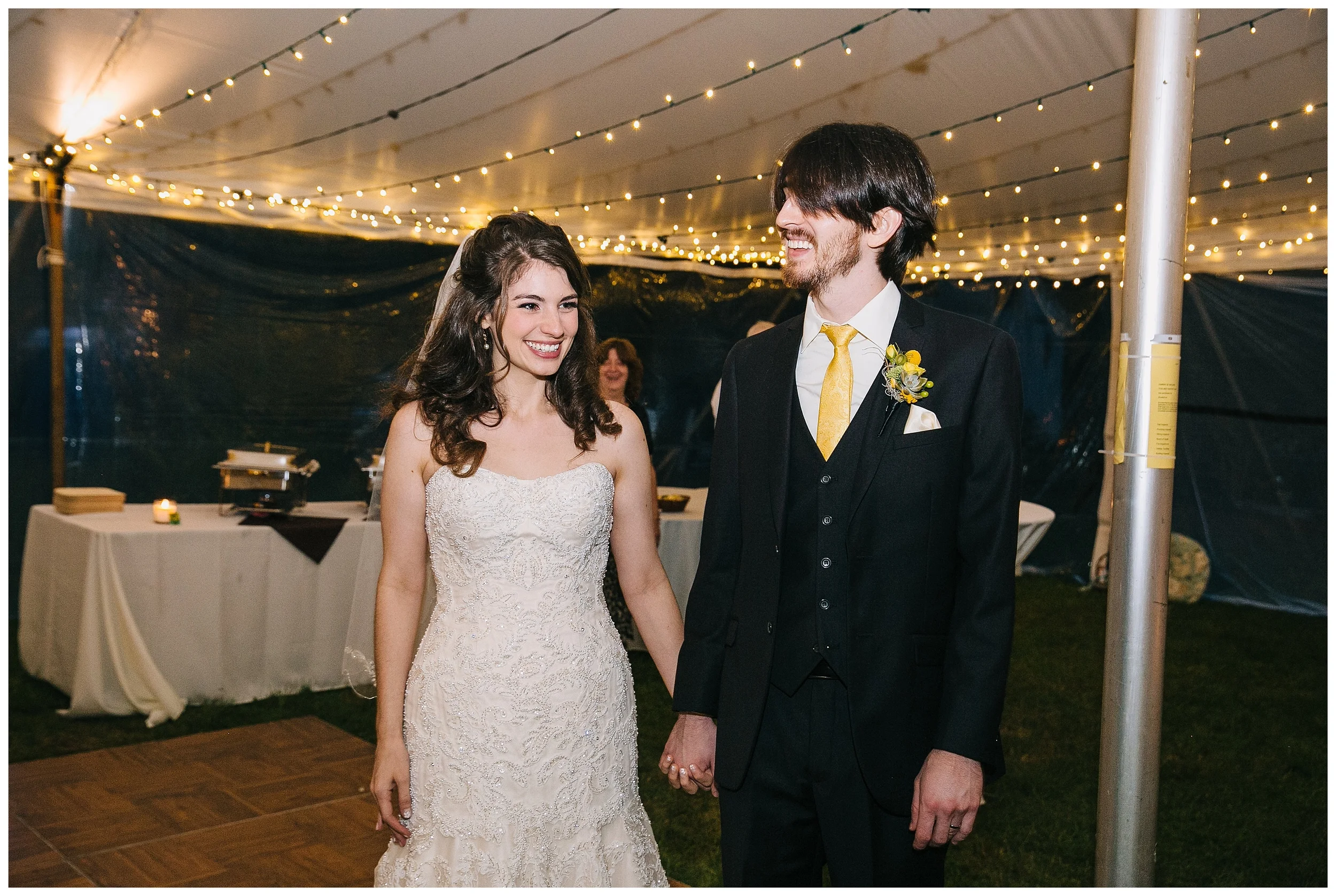 new england back yard wedding