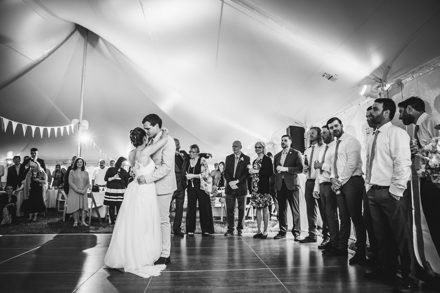 Emily Tebbetts Photography - back yard wedding gif atkinson nh confetti recessional bride and groom pizza truck -12.jpg