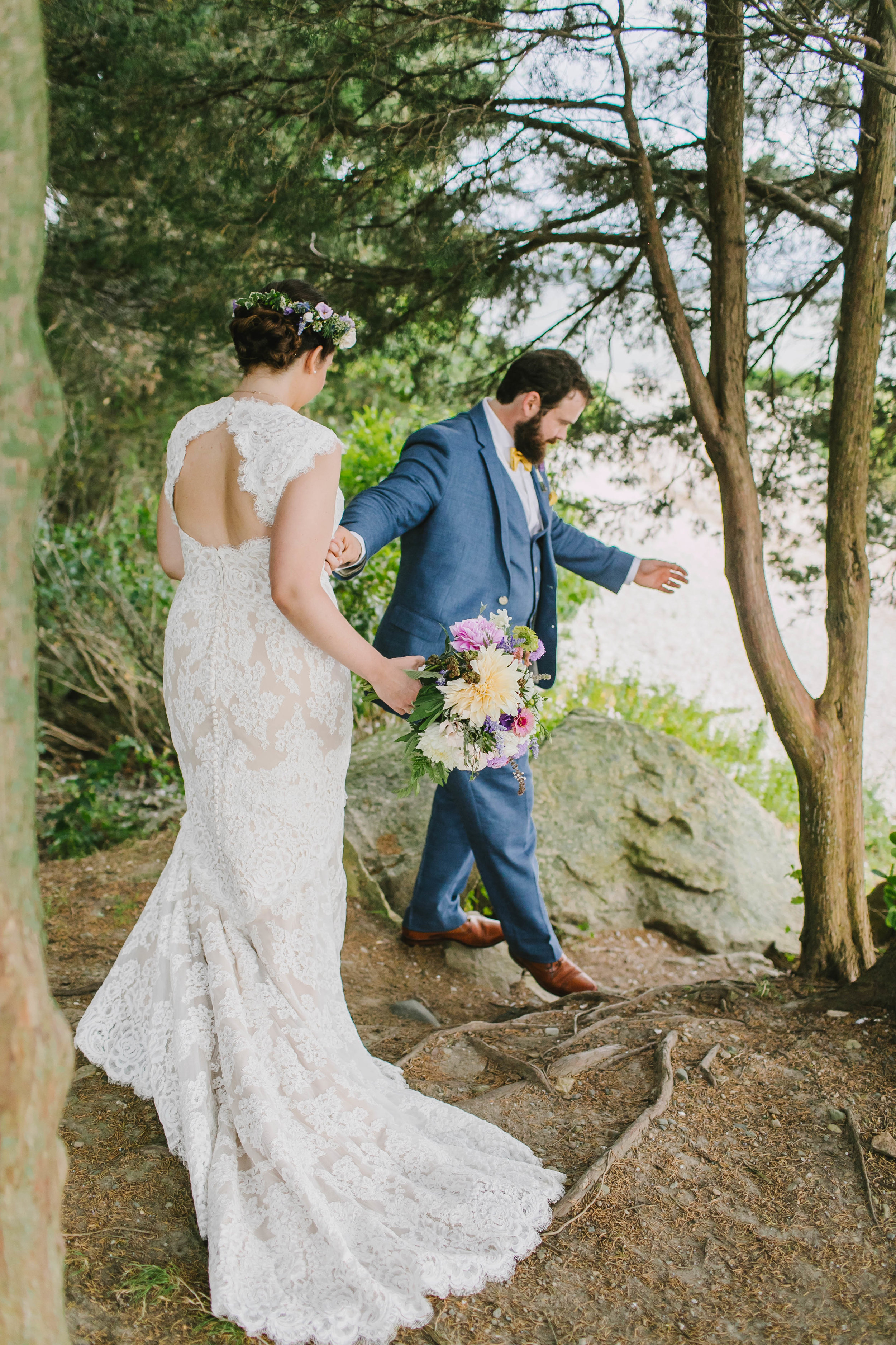 Mount Hope Farm Bristol Rhode Island RI New England Coastal Flower Crown Wedding - Emily Tebbetts Photography-14.jpg