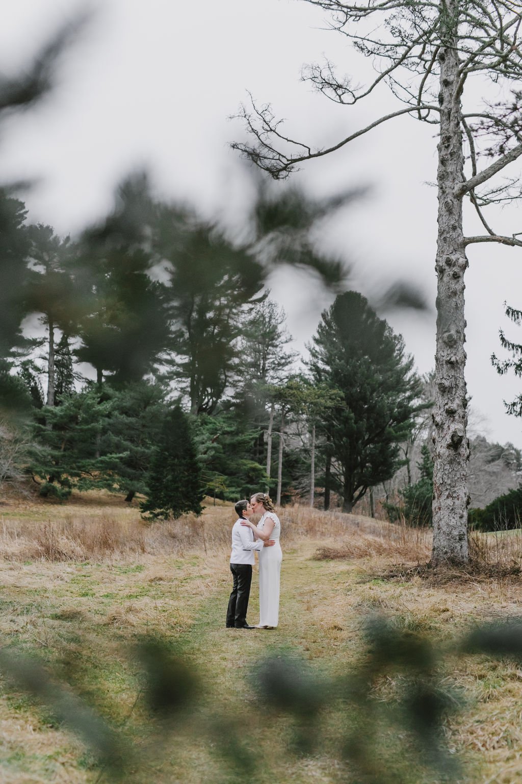 Tobey+Lindsey'sWedding-EmilyTebbettsPhotography-44 Intimate Queer Lesbian LGBTQ Winter Boston Arboretum Jamaica Plain Roslindale Wedding at the Milky Way Lounge and Restaurant in Massachusetts new england by queer elopement photographer .jpg