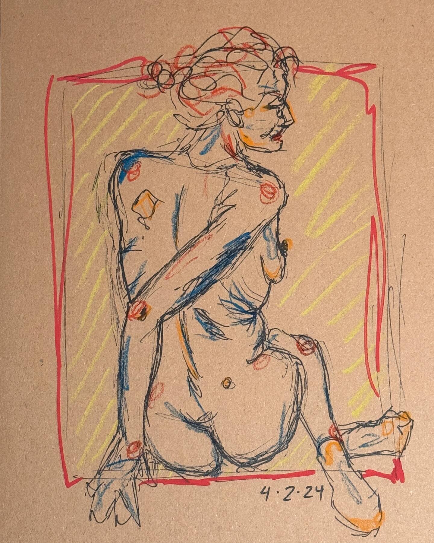 Started a life drawing class at @eliotschoolcraft tonight and had so much fun! 

One of my favorite things about life drawing is the way that the varying timed reps work super well for me in developing/stregthening my drawing/seeing skills, and in ex