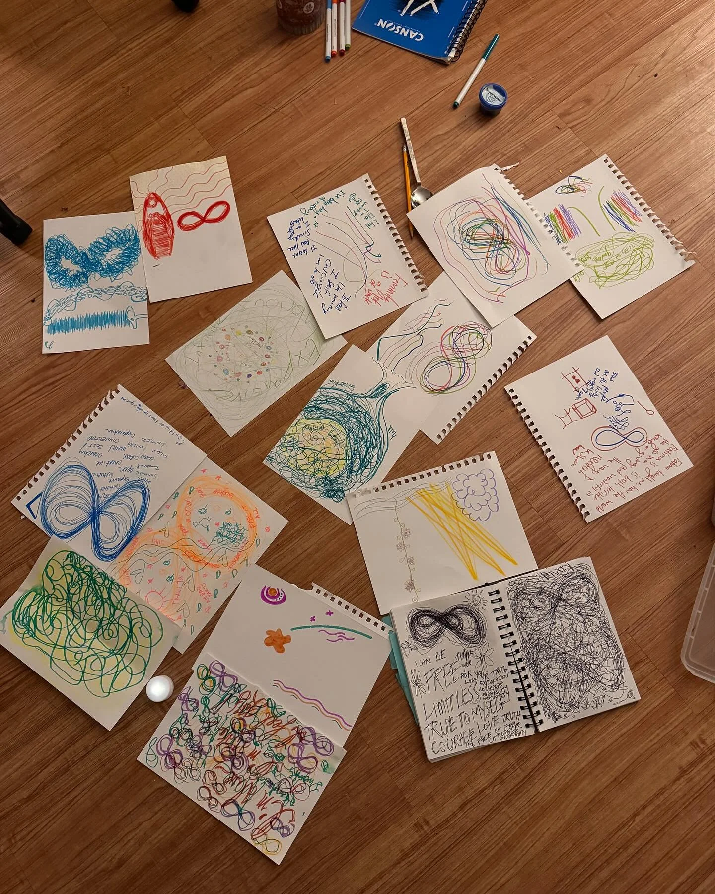 Some pages from the embodied journaling workshop I facilitated for the Trans Day of Remembrance event at @themeetingpointjp yesterday. 

I love the magic that happens when we stop to gather, to be together, to mark the importance of something or some