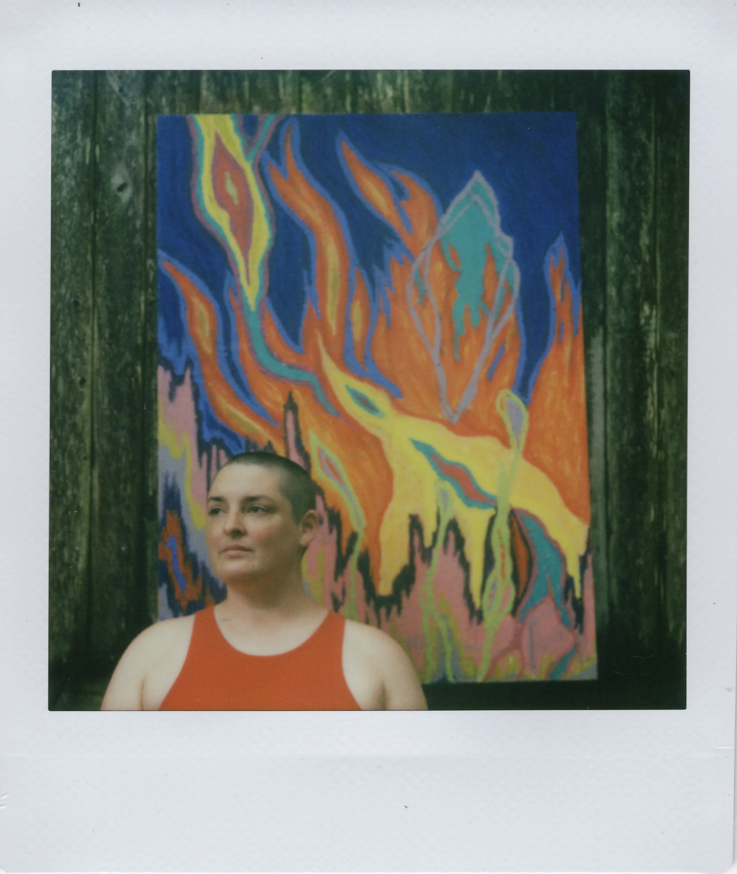 Birthday Reflections + New Intuitive Oil Pastel Piece