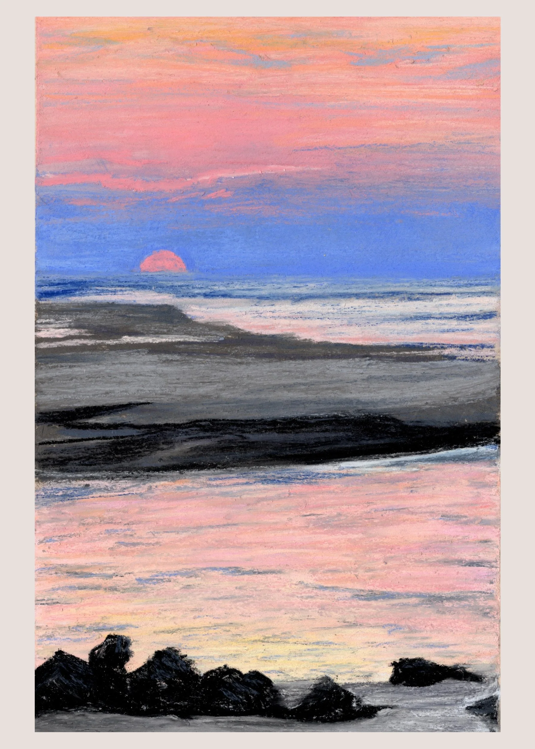(c) Gould's Inlet, St Simons Island, GA - Soft Patel Landscape Fine Art Giclee Print