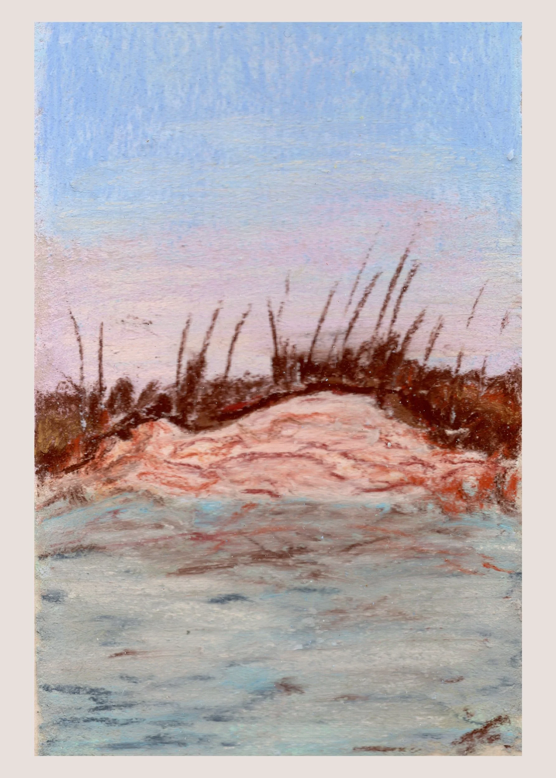 (m) Dunes, Gould's Inlet, St Simons Island, GA - Soft Patel Landscape Fine Art Giclee Print