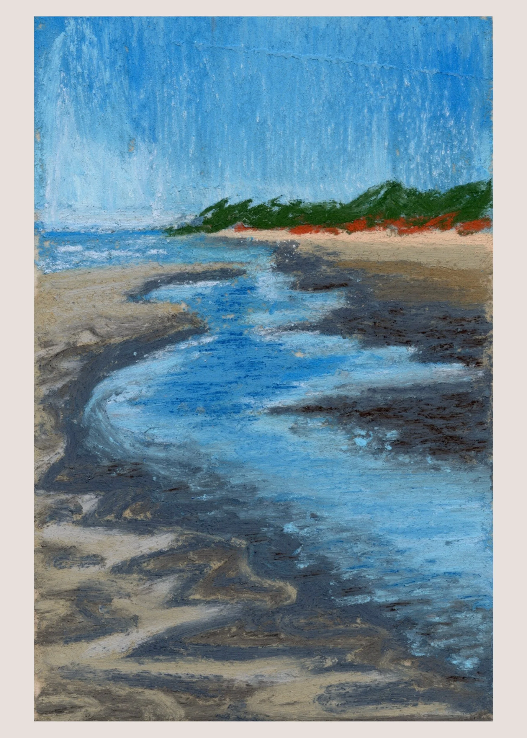(i) Gould's Inlet, St Simons Island, GA - Soft Patel Landscape Fine Art Giclee Print
