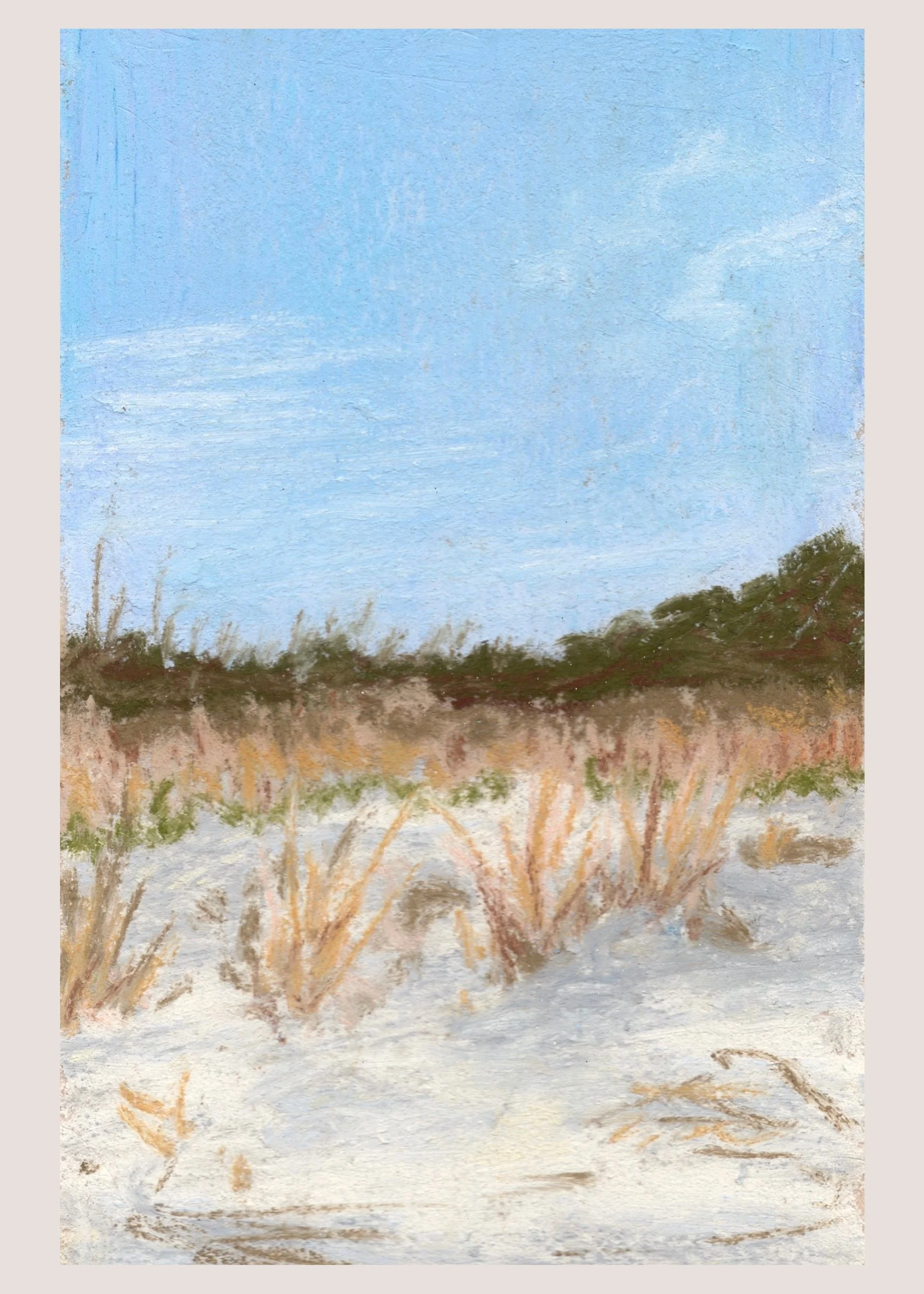 (o) Gould's Inlet, St Simons Island, GA - Soft Patel Landscape Fine Art Giclee Print