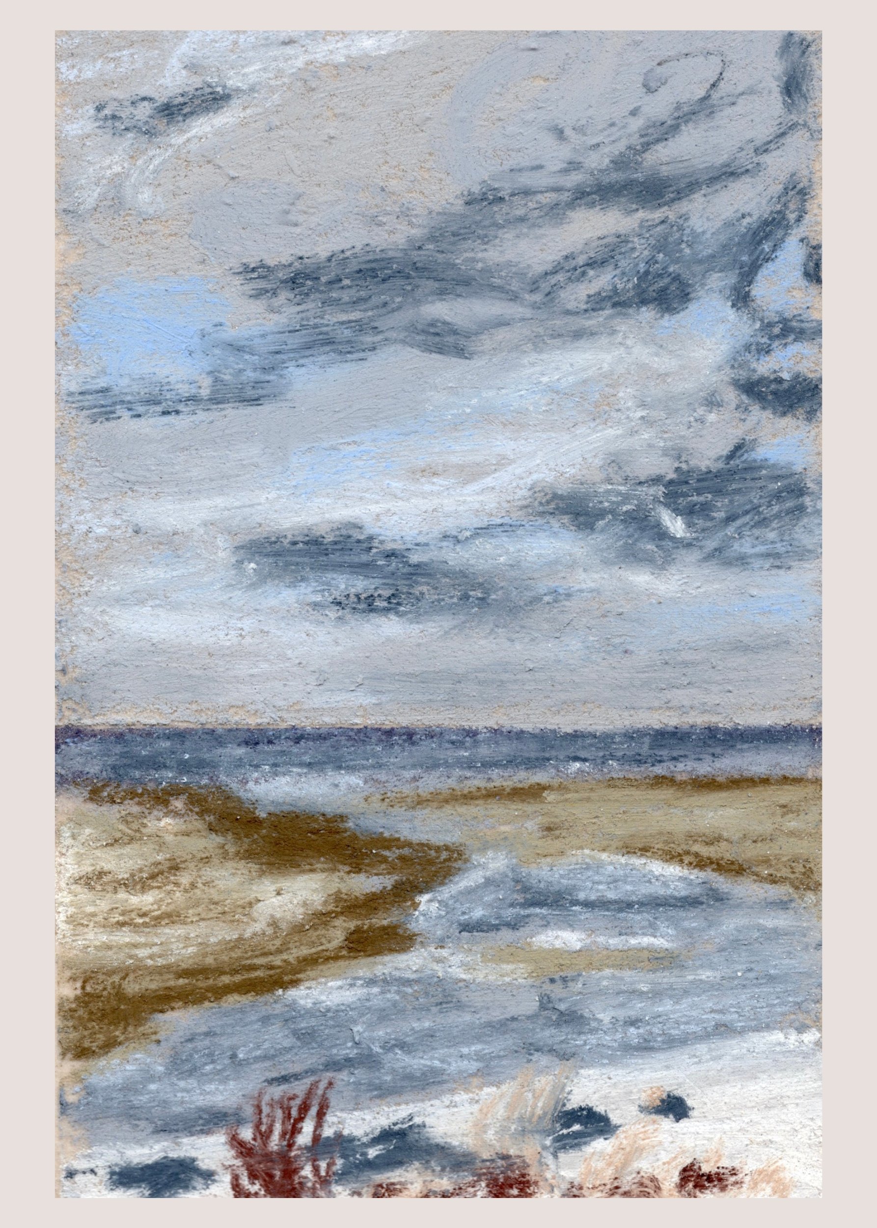 (l) Gould's Inlet, St Simons Island, GA - Soft Patel Landscape Fine Art Giclee Print