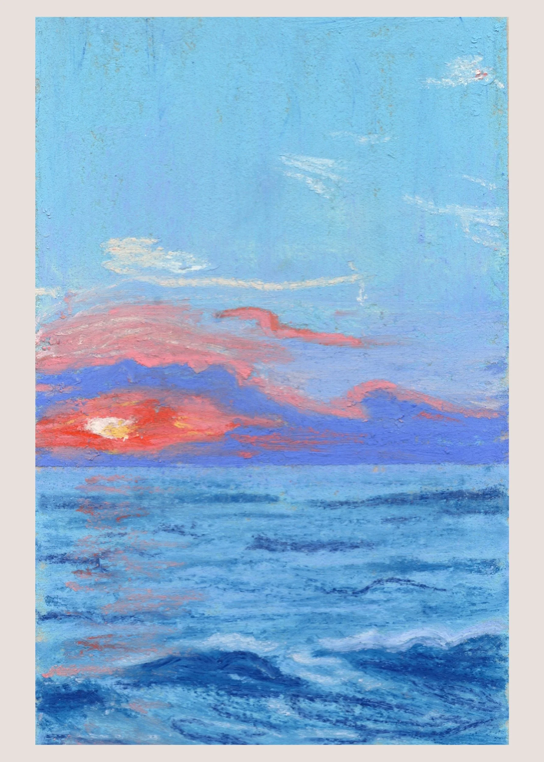 (u) Gould's Inlet, St Simons Island, GA - Soft Patel Landscape Fine Art Giclee Print