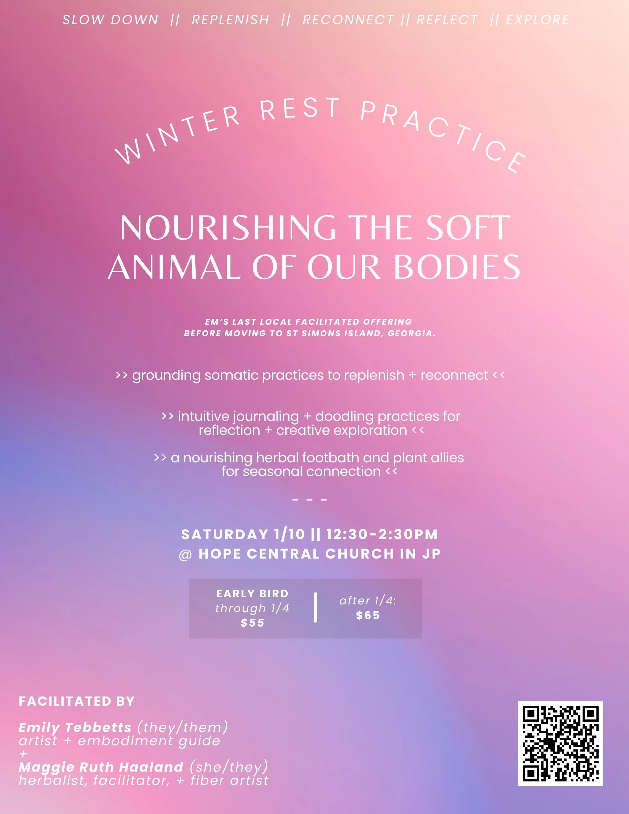 1/10 Nourishing the soft animal of our body: a winter rest practice