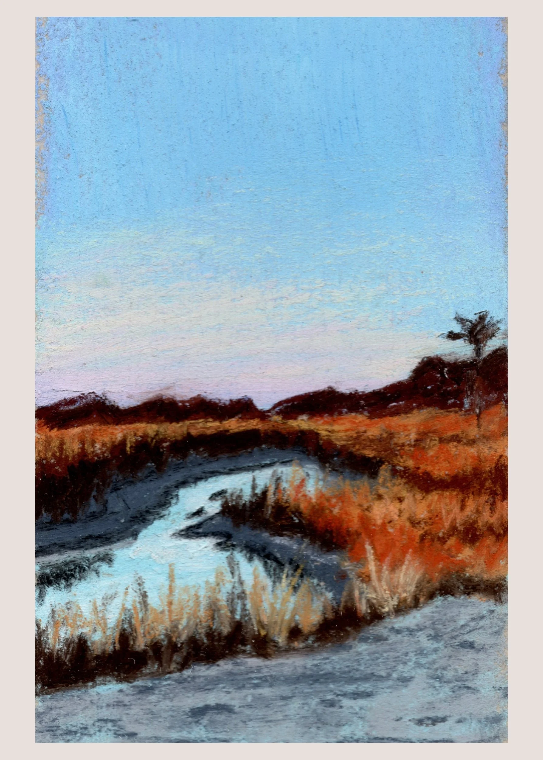 (d) Gould's Inlet, St Simons Island, GA - Soft Patel Landscape Fine Art Giclee Print