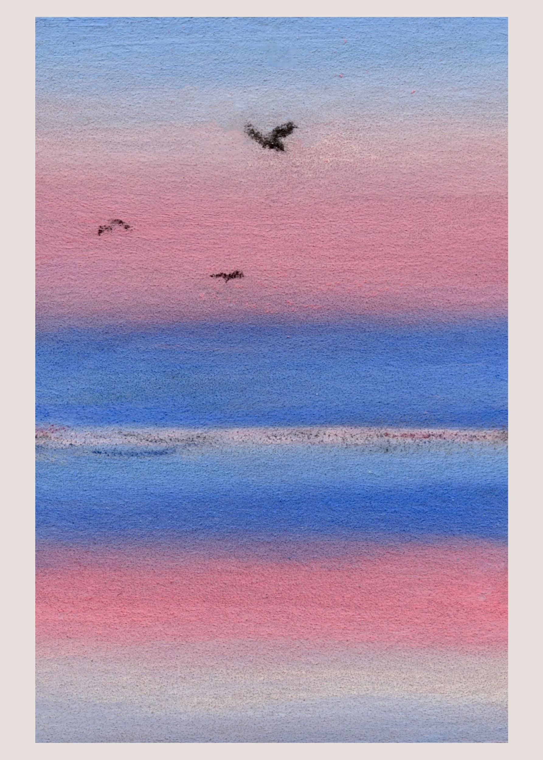 (h) Gould's Inlet, St Simons Island, GA - Soft Patel Landscape Fine Art Giclee Print