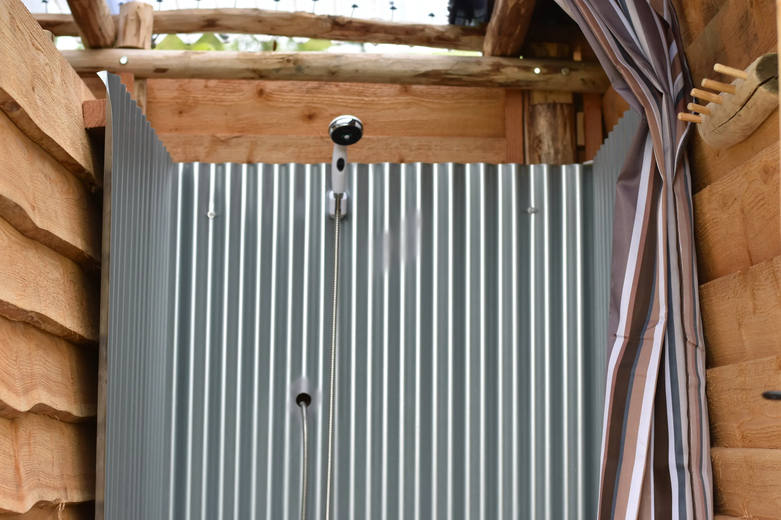 hot shower - shepherd's hut