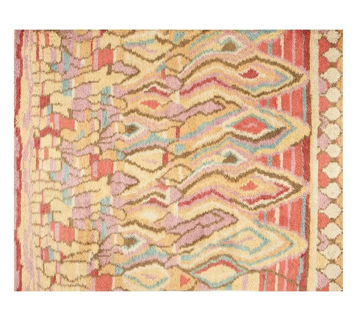 Pottery Barn Eleanora rug that reminds me of the interesting layers found in rock formations