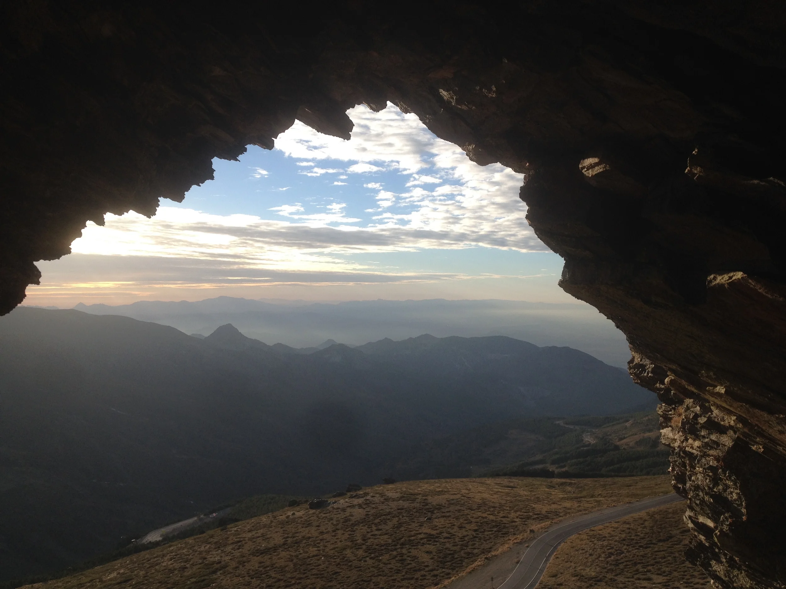 View from a cave on the way up to my viewpoint
