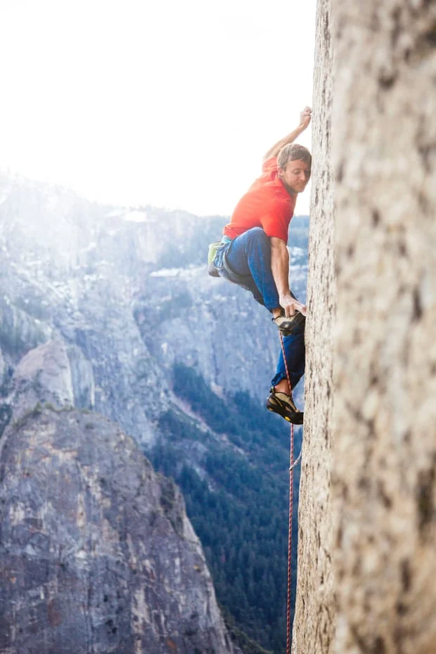 Tommy Caldwell somewhere on Dawn Wall