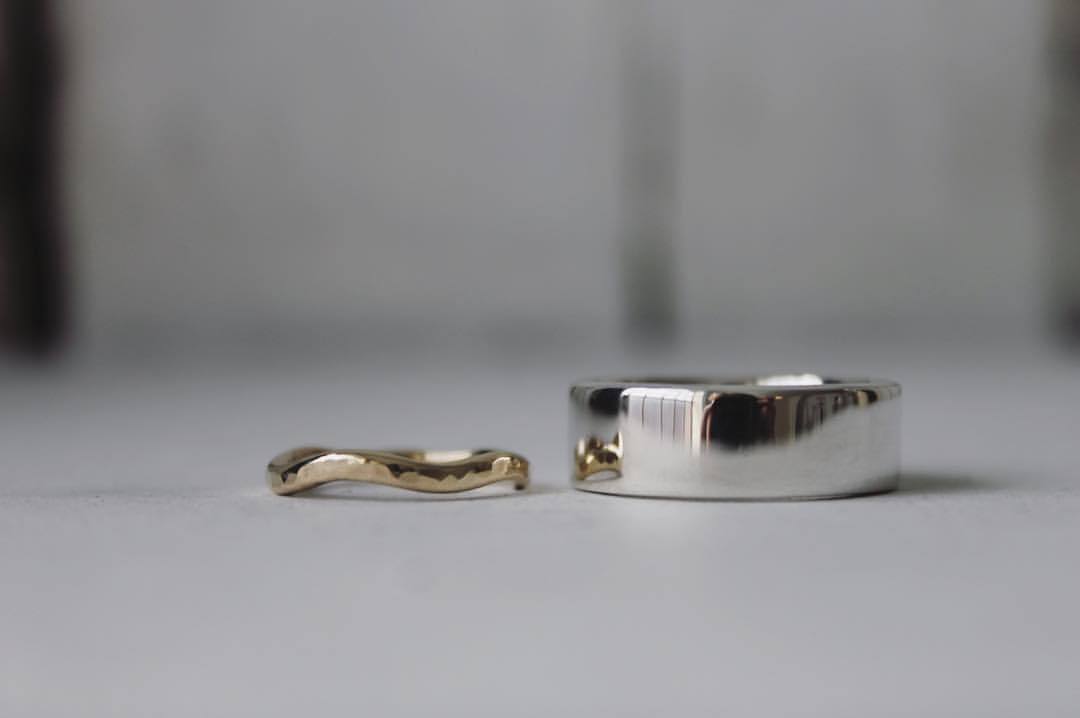 Wedding rings made at a make your own wedding ring workshop UK 