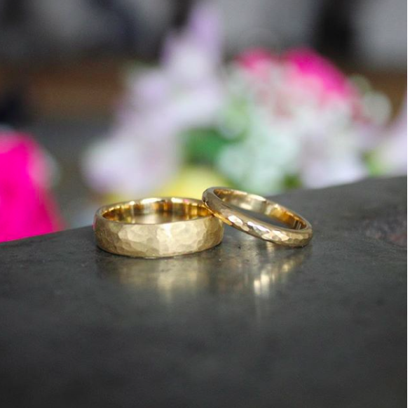 textured wide yellow gold wedding ring polished yellow gold wedding ring 