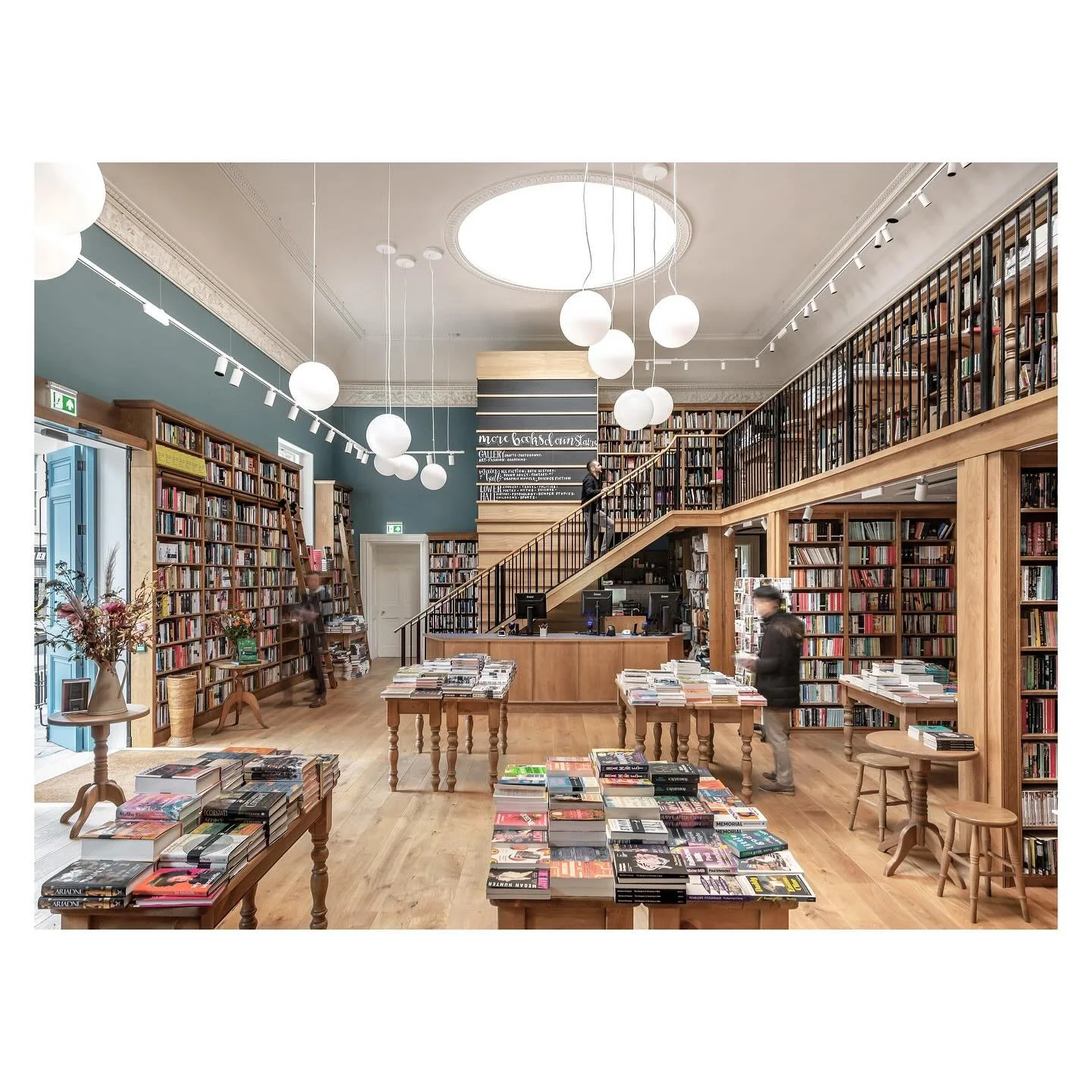 | Topping &amp; Company Bath

This is the mezzanine we designed with @fold_eng for @toppingsbath new home in York Street. 

Set within a former Masonic Hall and subsequent Friends Meeting House, the mezzanine allows the original proportions of the Gr