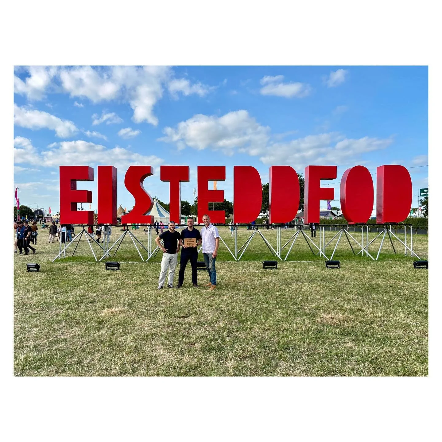 | Plaque of Merit for Architecture 

It was great to reunite with the team at the National Eisteddfod in Wrexham last week and to receive the architectural Plaque of Merit for our collaborative project with @sandersonsculpture @fold_eng for the new c
