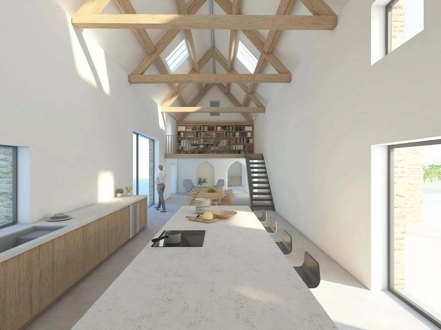 Tucked behind a former manor house in a quiet Wiltshire village, the Grade II-listed Malthouse is getting a new lease of life. 

Once a simple store and garage, it will soon become a light-filled, double-height kitchen and dining space that reconnect