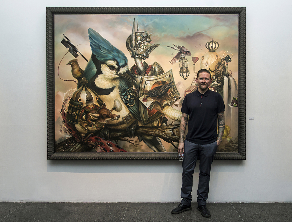 Over the weekend, the Merry Karnowsky Gallery unveiled the latest solo show, titled Good Knight , by artist Greg “Craola” Simkins ( featured ). Just as his previous show a year ago (covered) , this new body of work from the gifted painter brought in a massive crowd (including both fans and established artists like Laurie Lipton, Saber & Dabs Myla ) eager to see his latest display of surreal and fantastical imagery. Read more ...