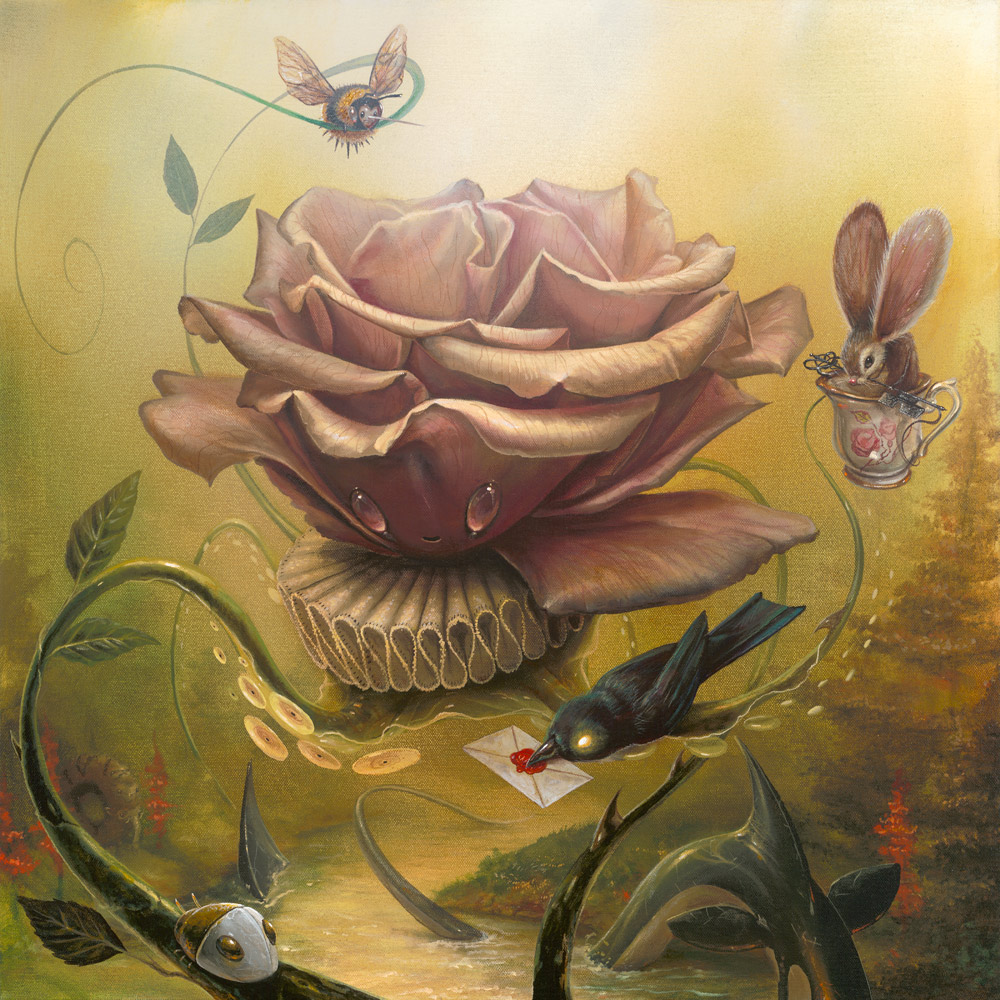 Passing Notes 20" x 20" Acrylic on canvas wrapped panel Greg "CRAOLA" Simkins, 2014