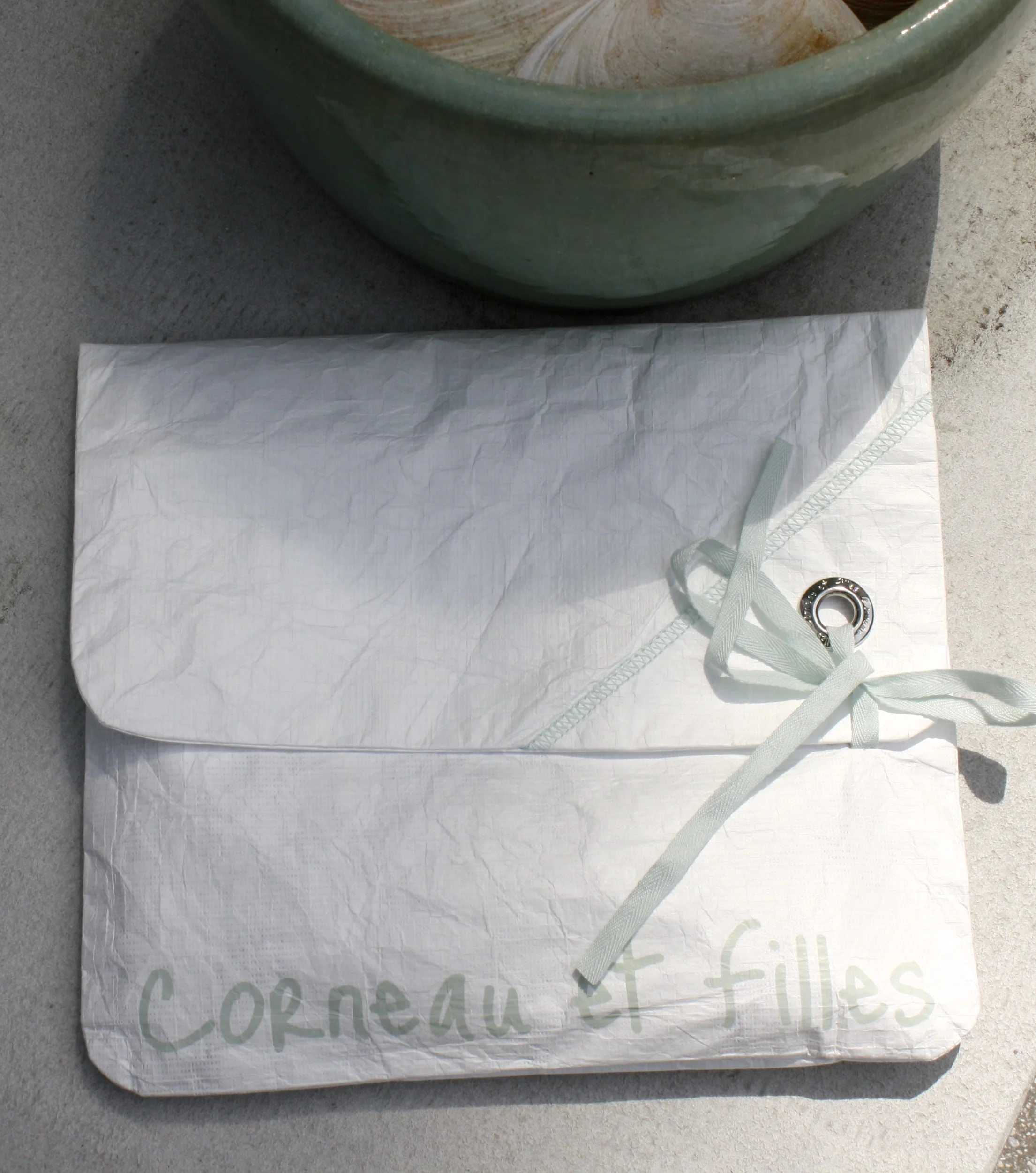 Nina's top bleu Marine Cotton Chambray