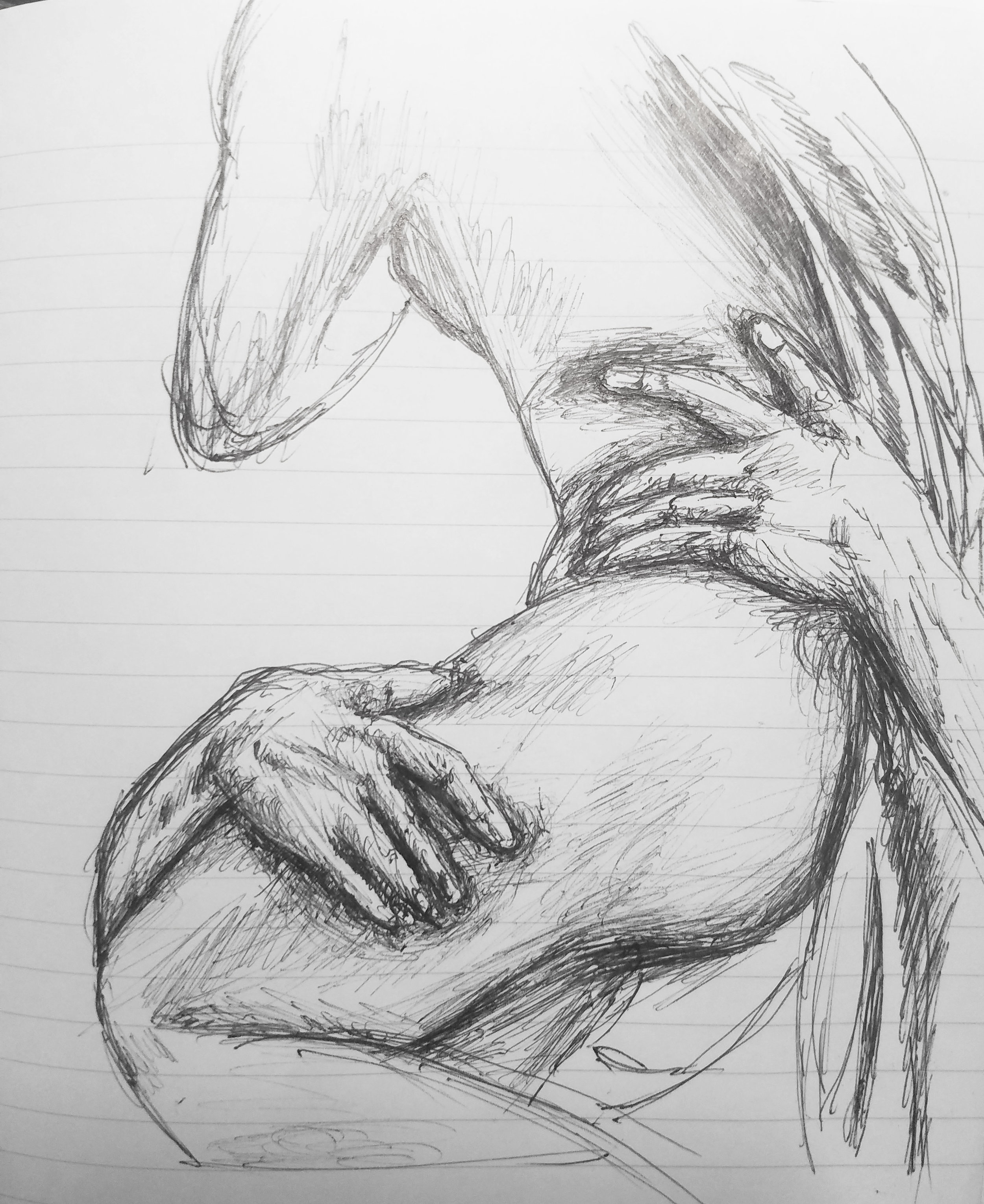 Sketch of Bernini's The Rape of Proserpina
