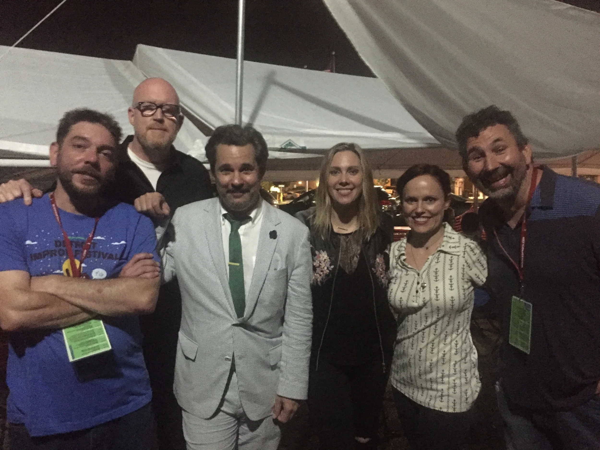 "DIF ALLSTARS" performed on Saturday August 13th at 10pm. (Photo courtesy of Amy Phillips) Detroit Improv Fest Allstars with Amy Phillips, Joe Bill, Craig Cackowski, Carla Cackowski, Paul F. Tompkins, and Jaclynn Cherry.
