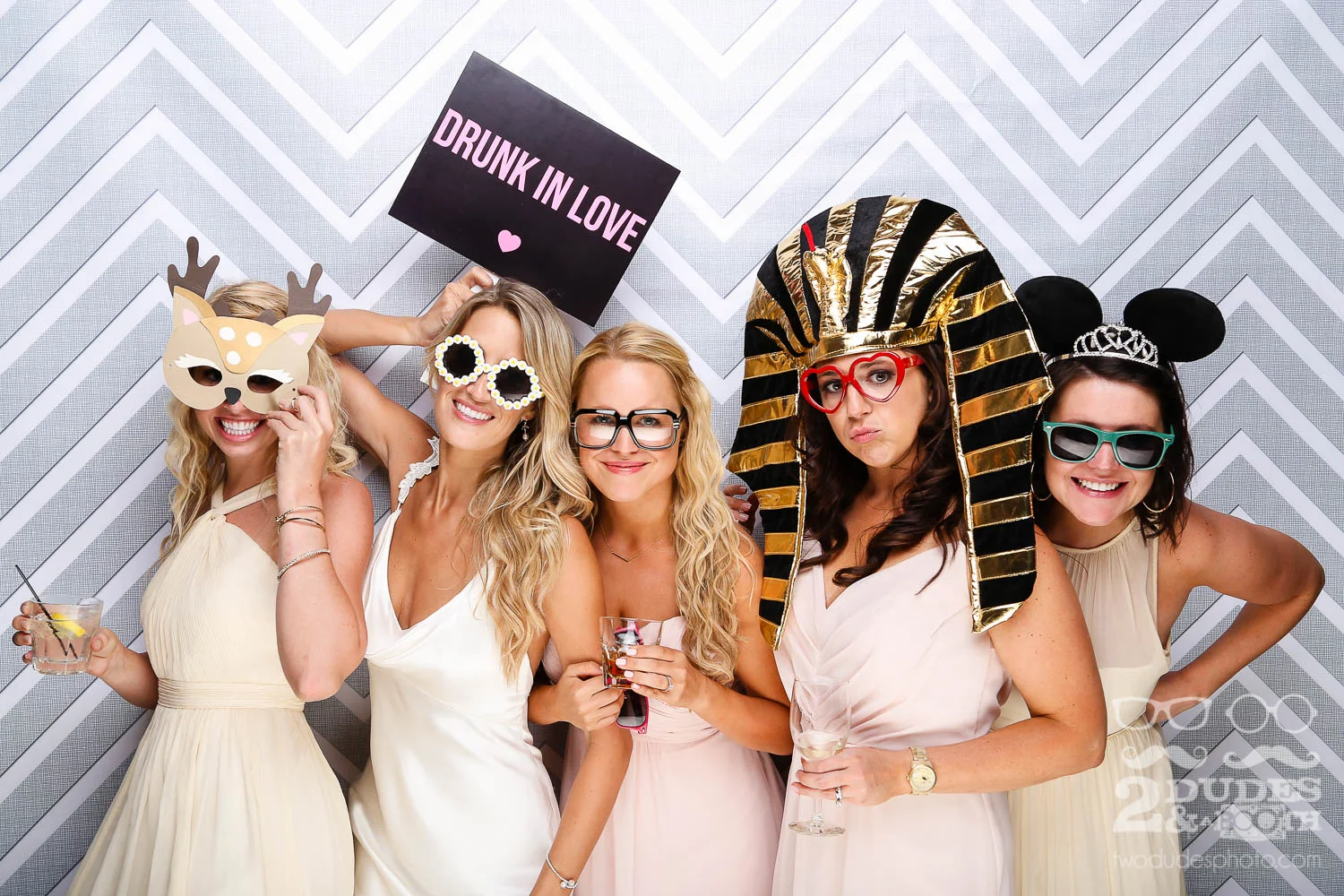 bride and bridesmaids in wedding photobooth in geyserville | san francisco open air photo booth