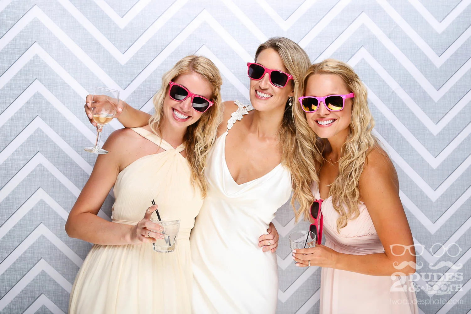 bride and bridesmaids in wedding photobooth in geyserville | san francisco open air photo booth