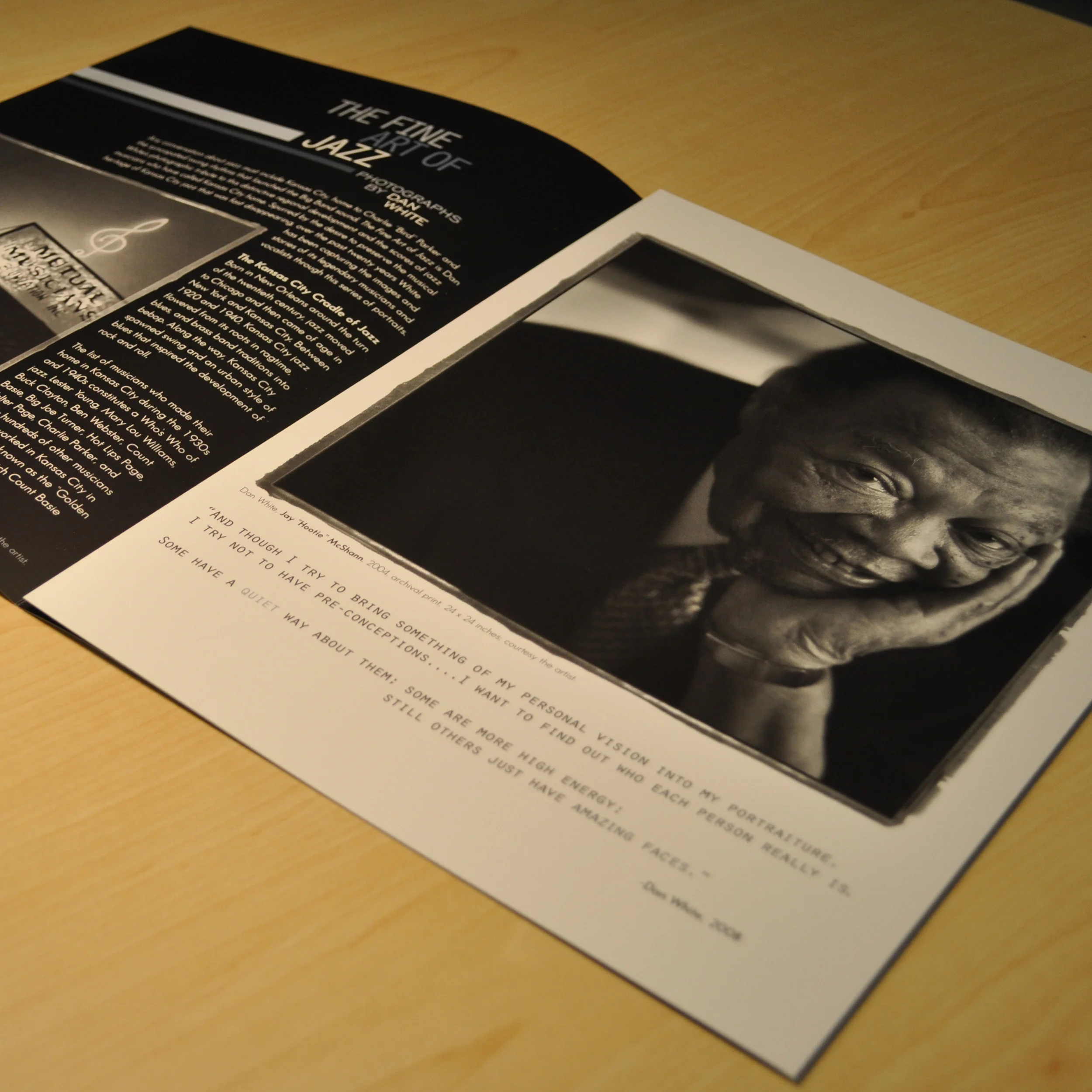 the fine art of jazz brochure interior