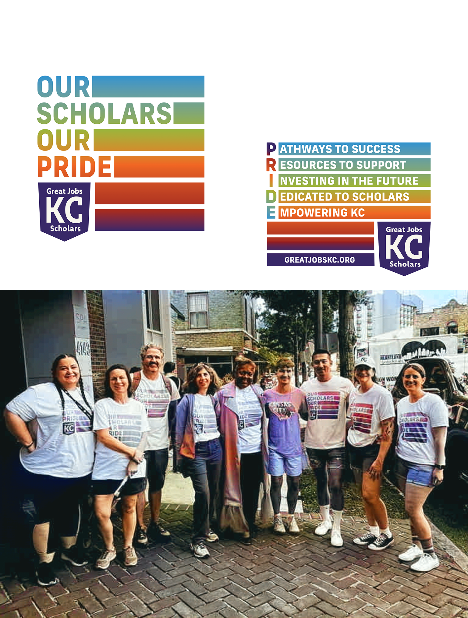  I created materials for staff to march in KC Pride Parade 2025. 