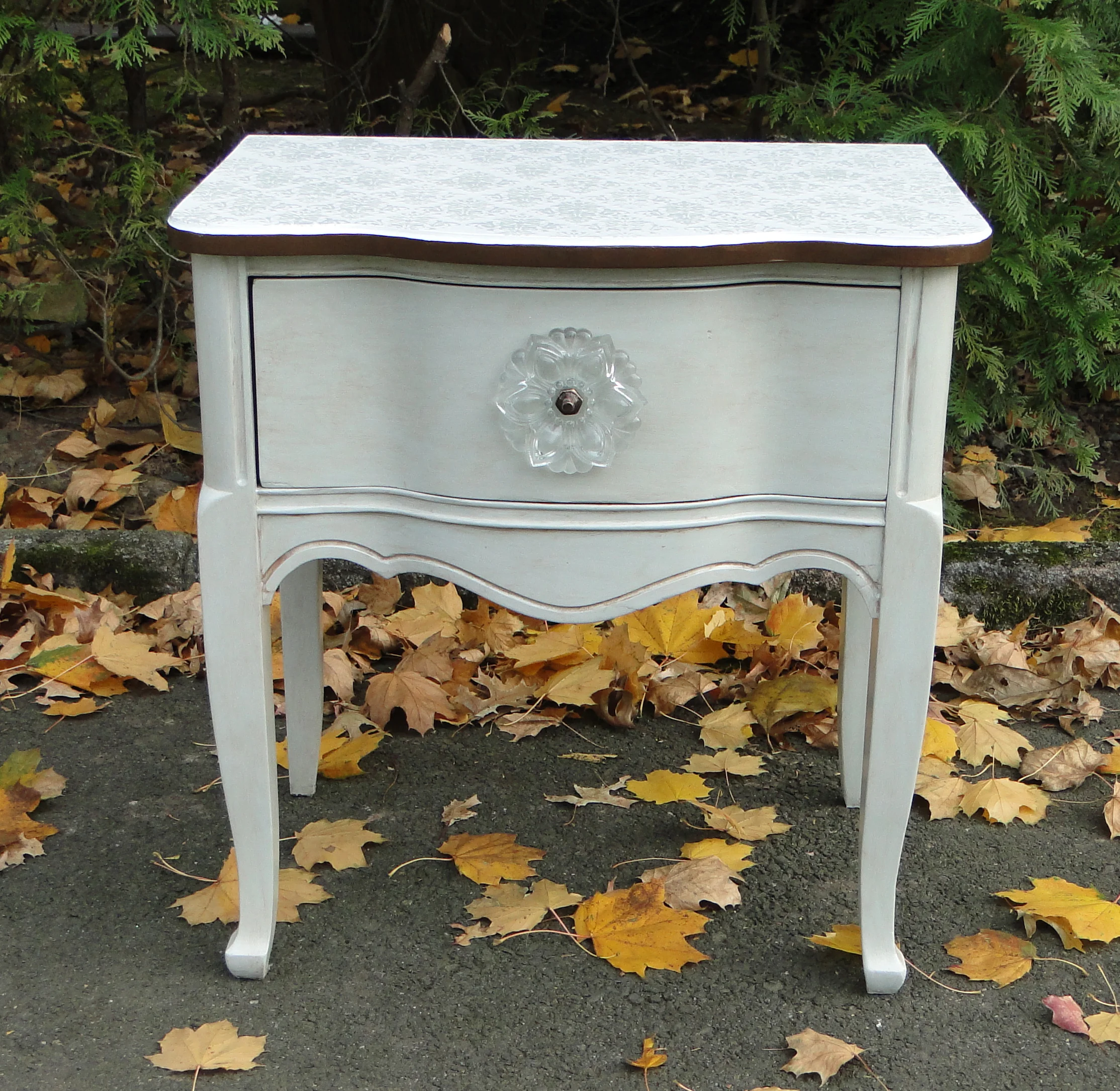 Curvy Painted Nightstand