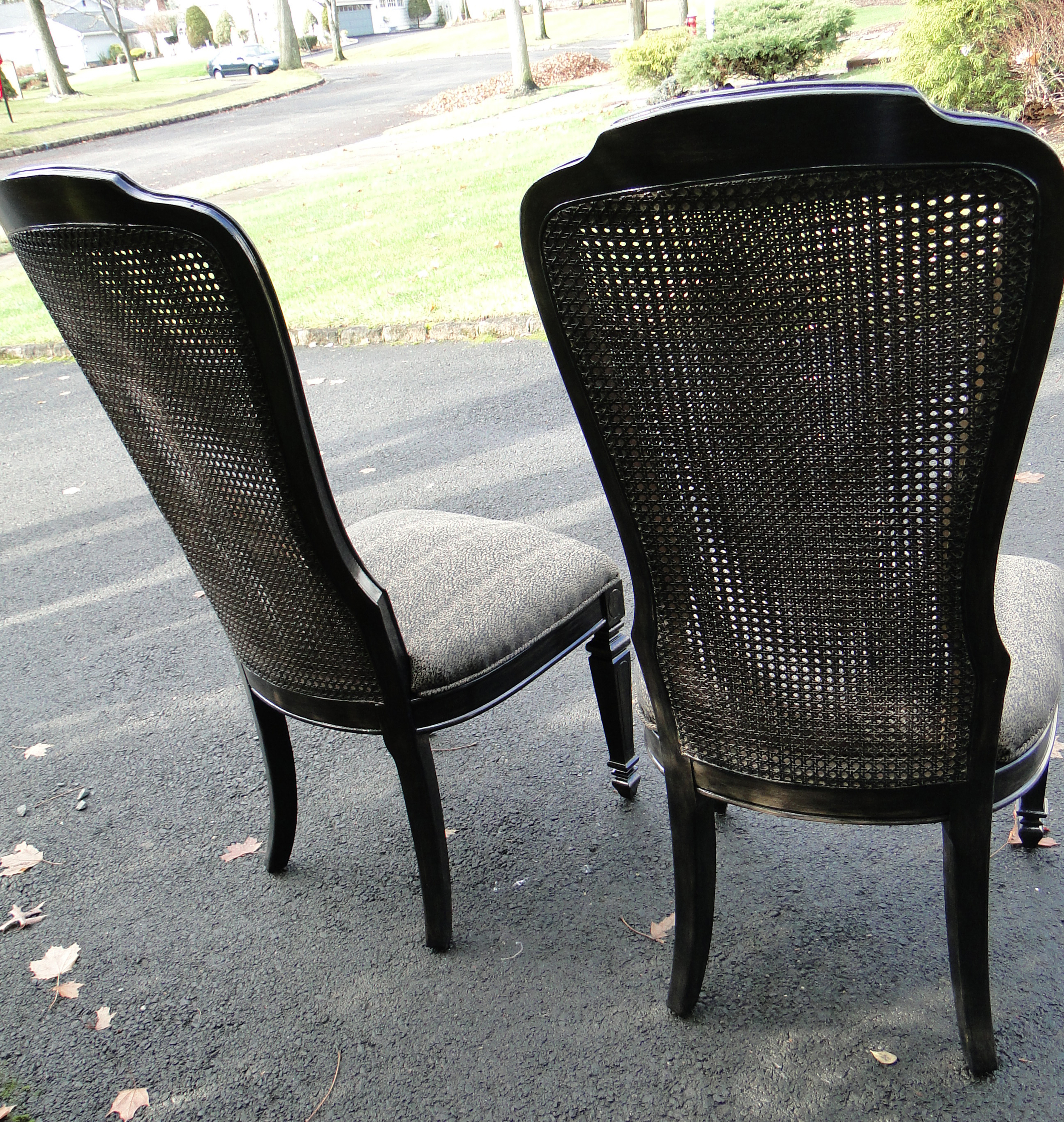 Rear view of chair set