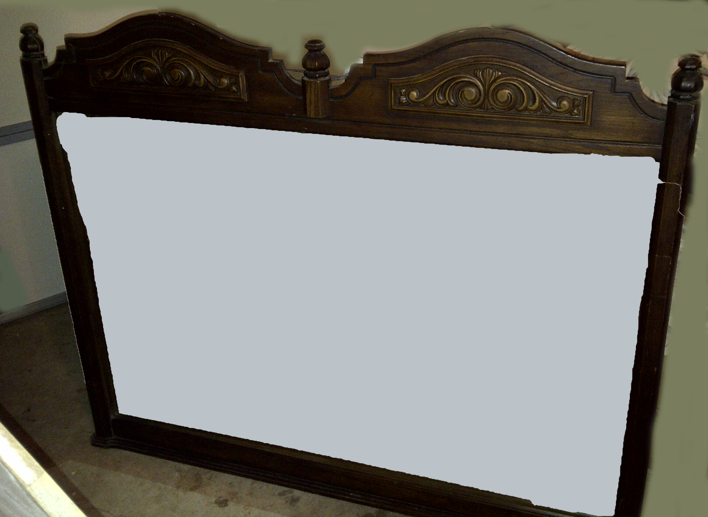 "Before" photo of mirror
