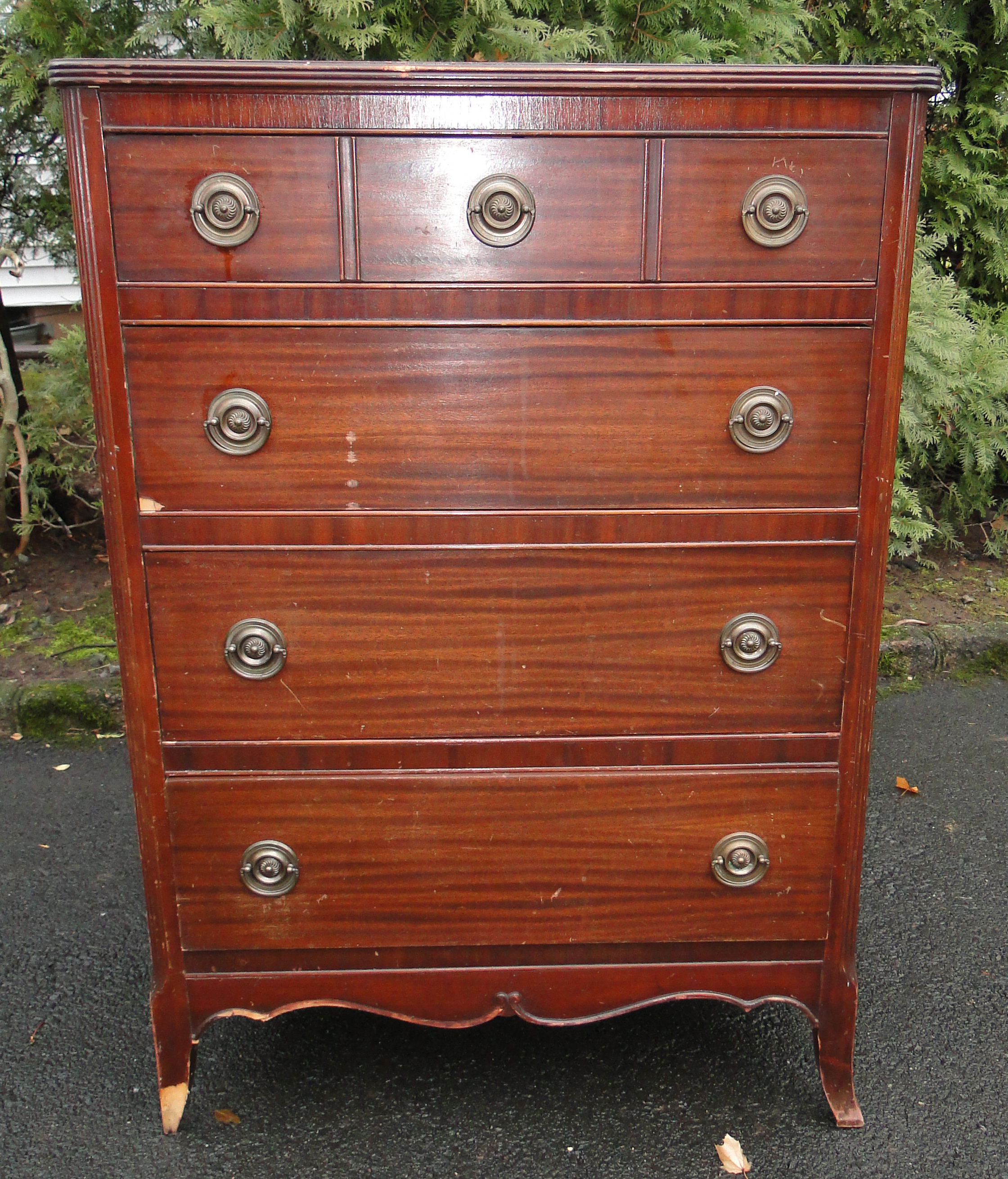 "Before" view of dresser