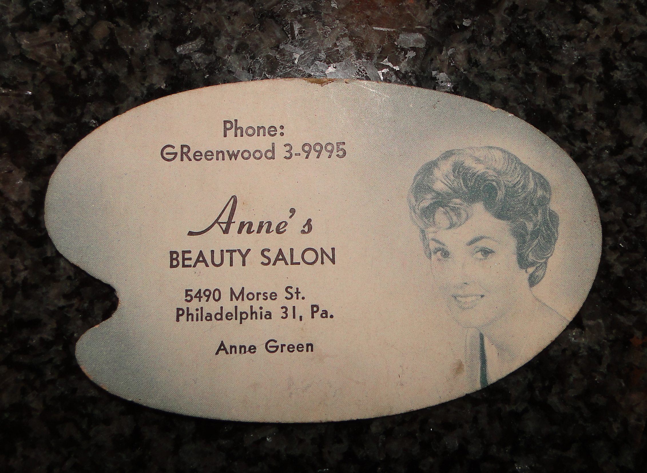 Beauty Parlor Appointment Card found inside dresser