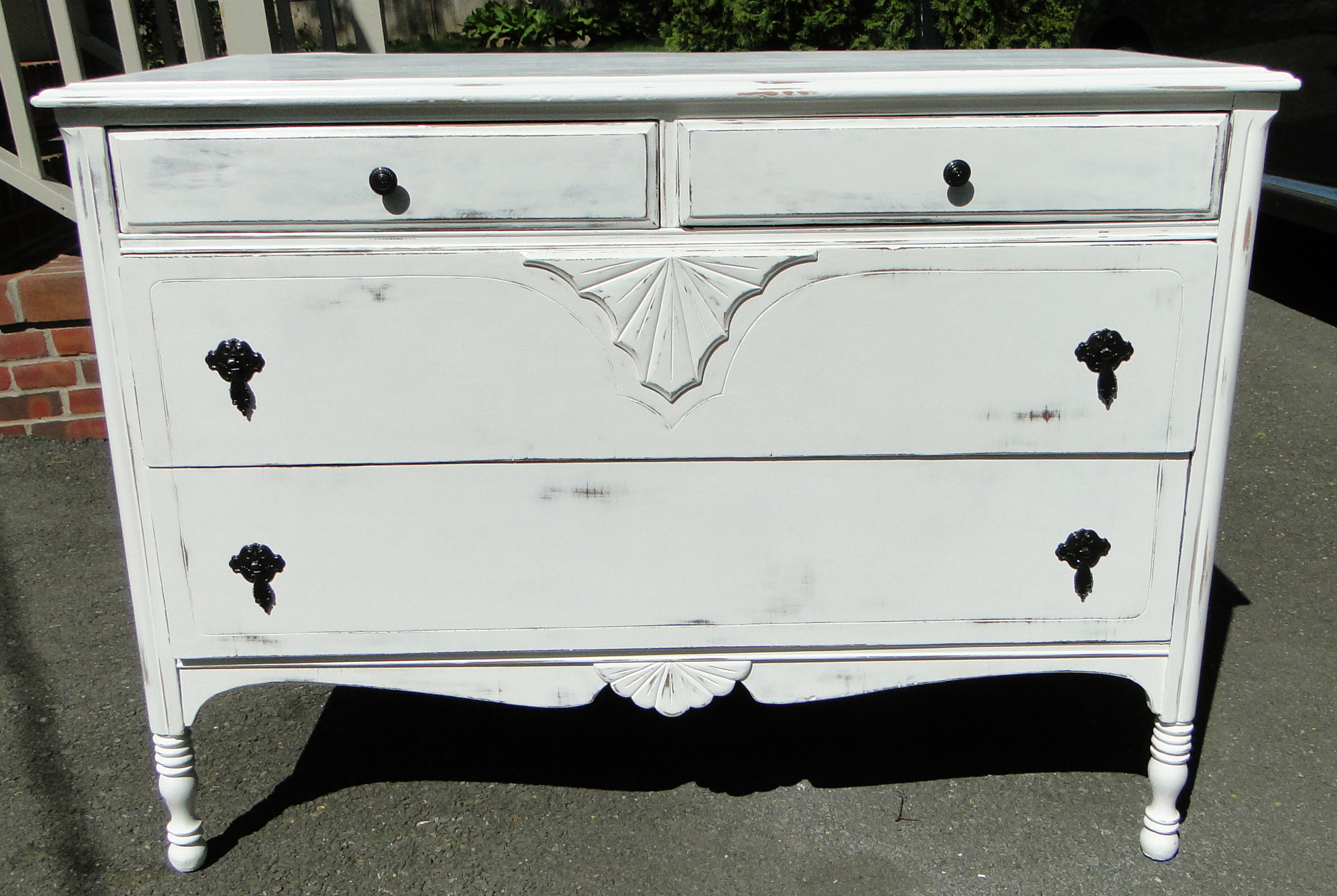 Front view of completed dresser