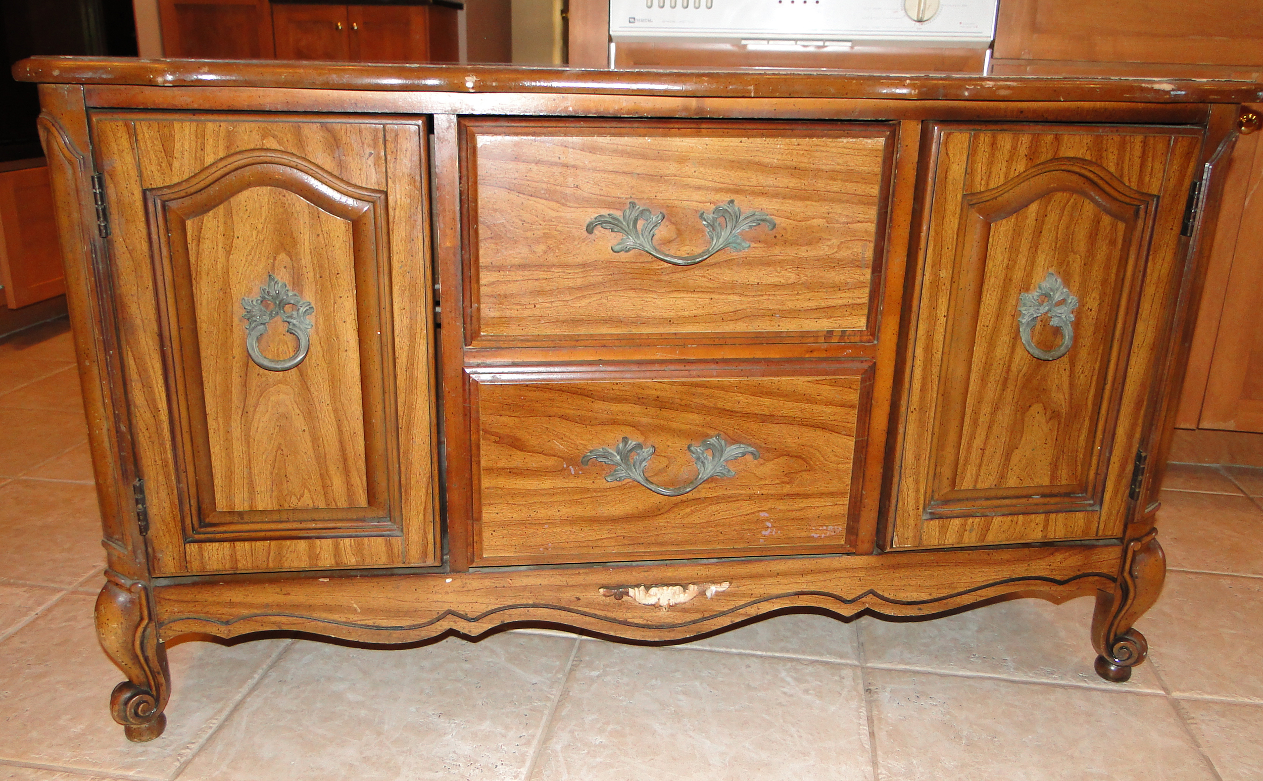 "Before" photo of cabinet