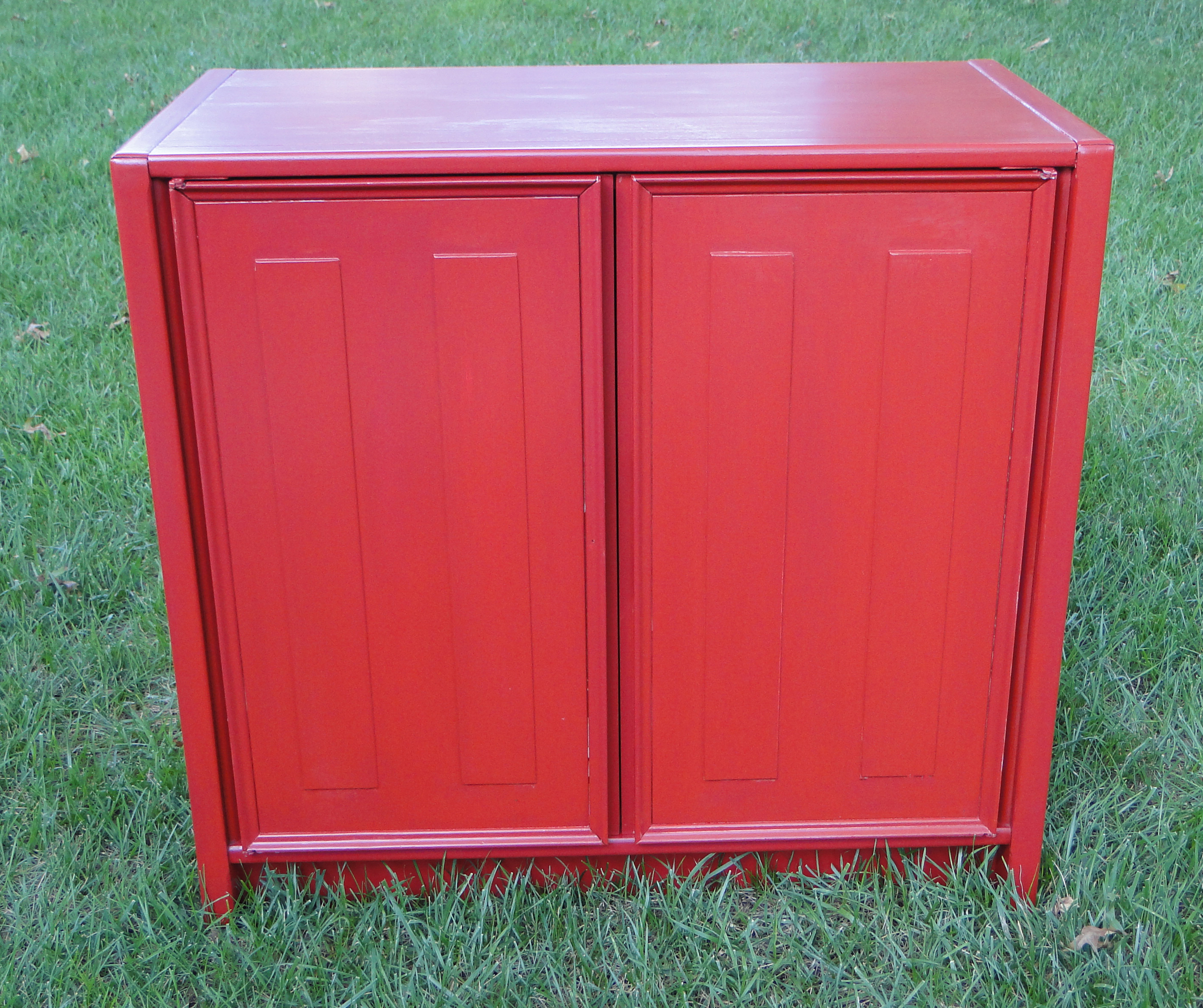 "After" photo of painted cabinet